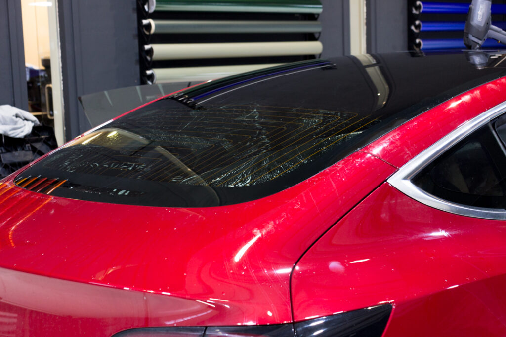 Tesla Model 3 blinderen
