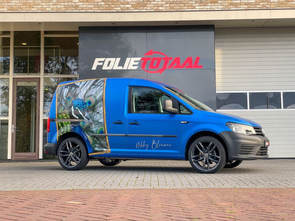 Caddy en Master – Wrap en Belettering in SatinPerfectBlue 3M