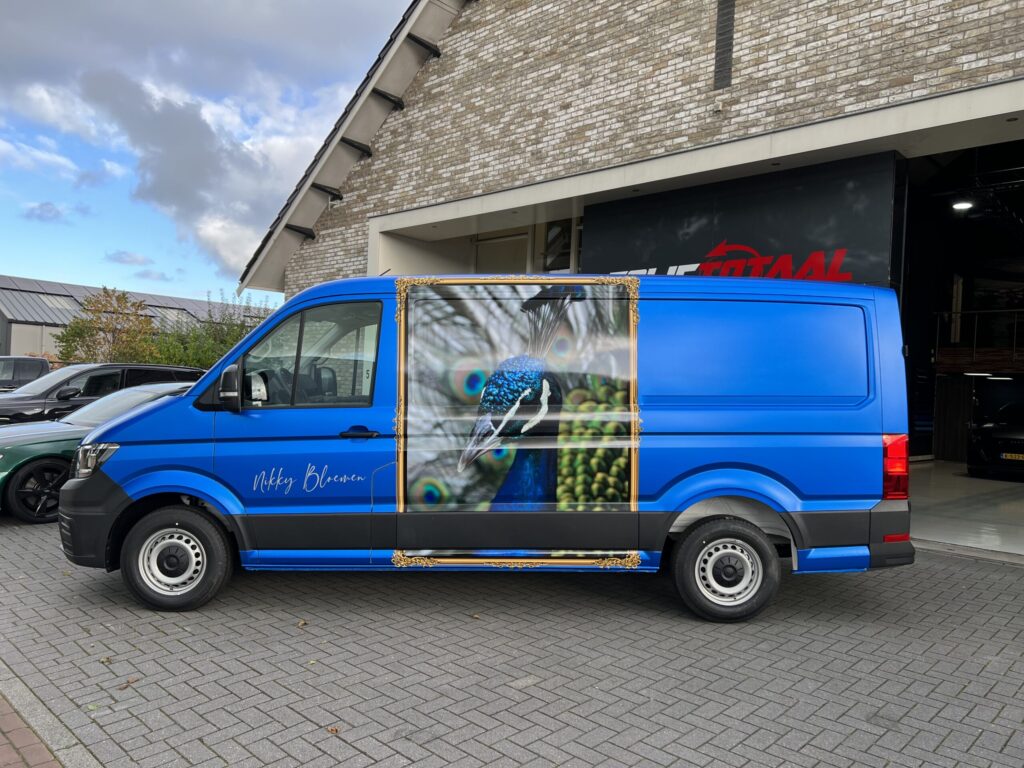 Caddy en Master – Wrap en Belettering in SatinPerfectBlue 3M