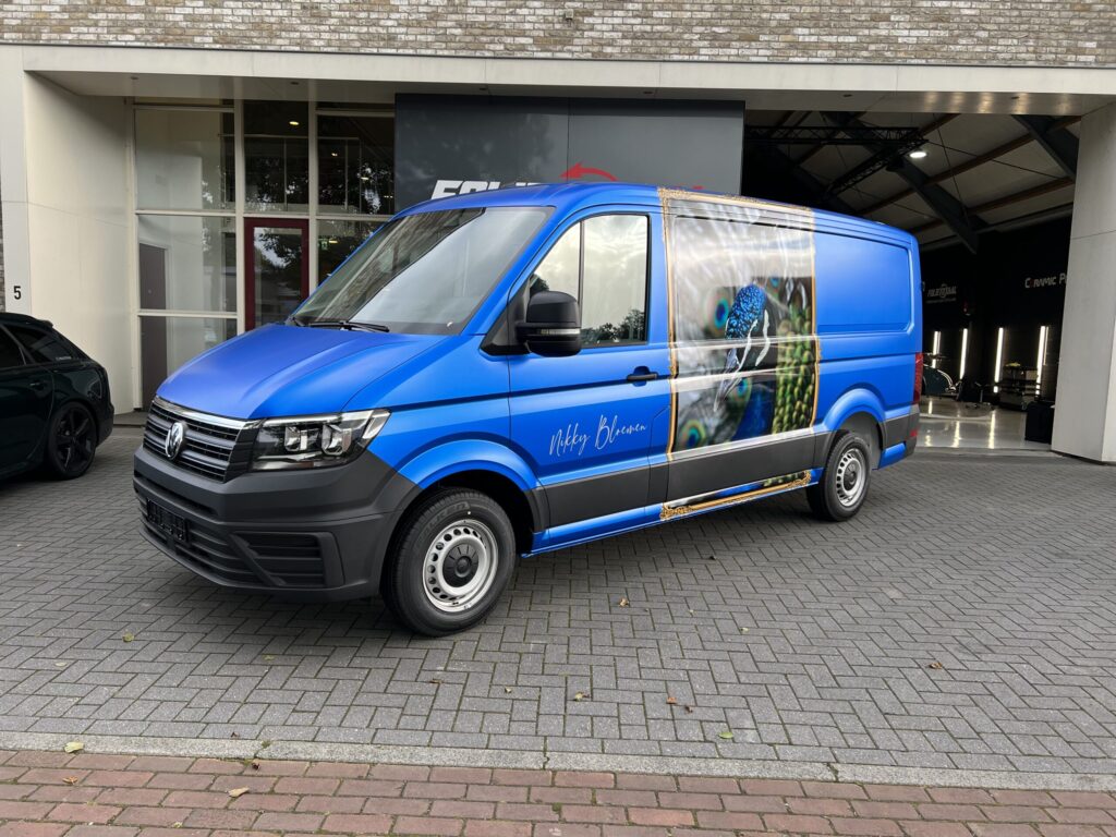 Caddy en Master – Wrap en Belettering in SatinPerfectBlue 3M